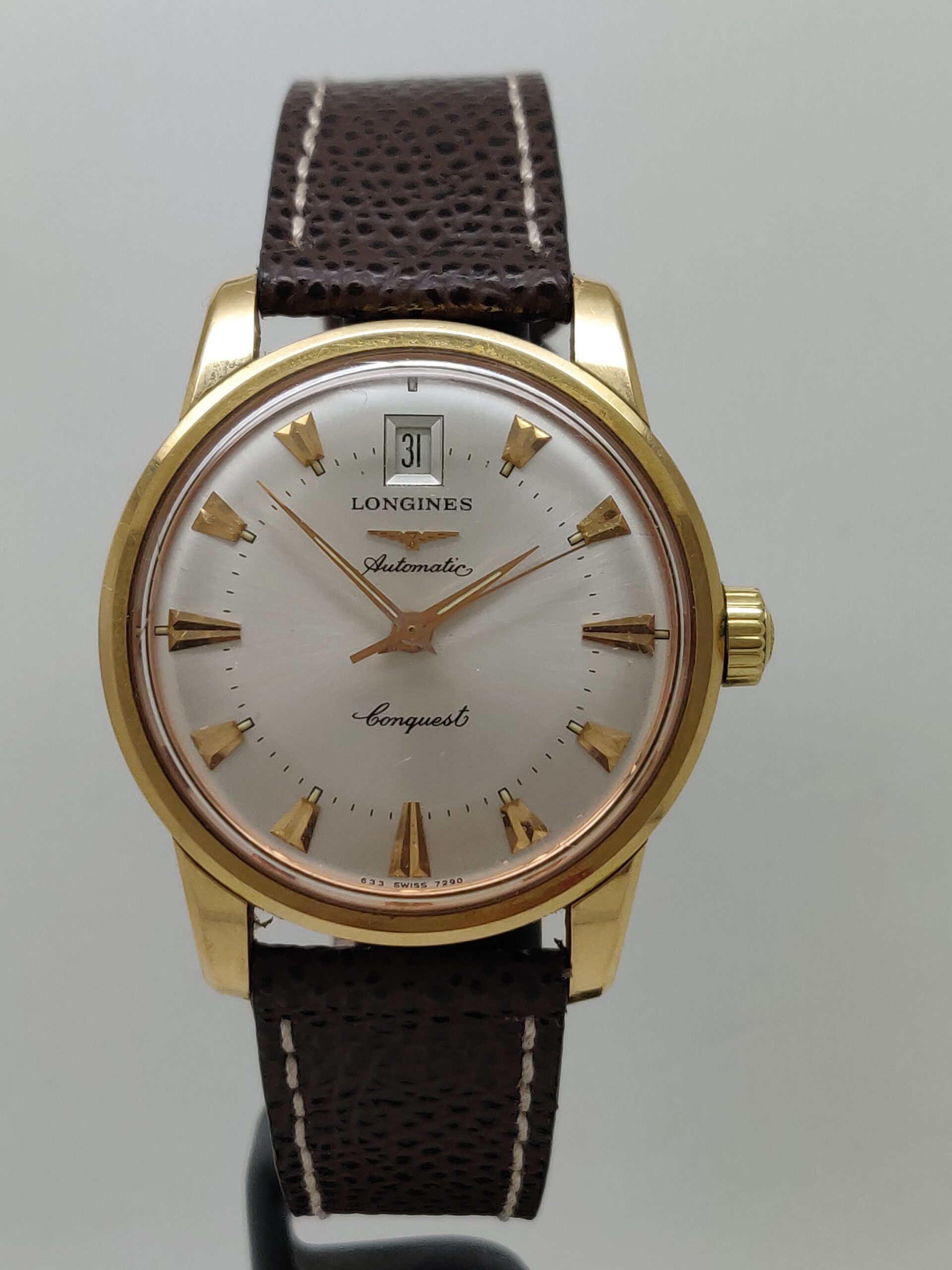 Longines Conquest Date Automatic Ref. 7290 in 18k yellow gold from the 1990s